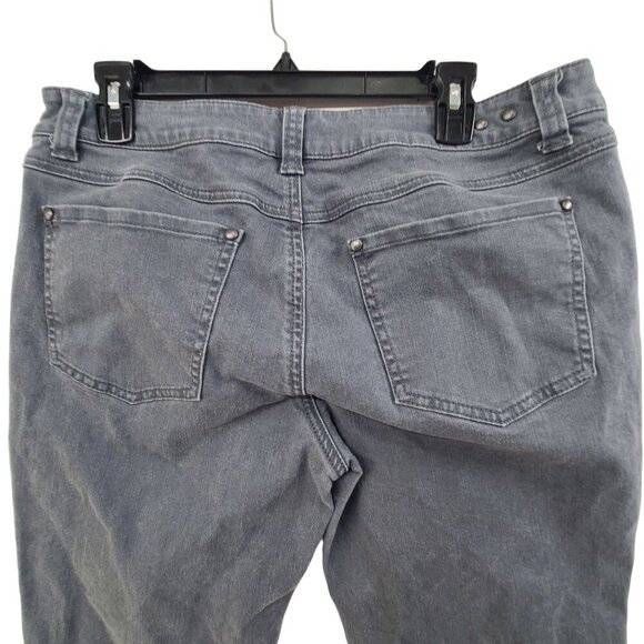 CAbi JEANS #326 BREE SKINNY GRAPHITE GREY DENIM STRETCH 5 POCKET JEANS SIZE 12 - Picture 6 of 9